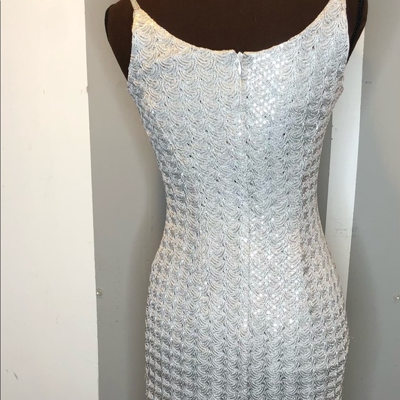 Vintage Silver cocktail dress by Scot McClintock - Picture 7 of 12